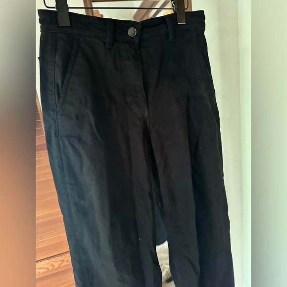 Everlane Wide Leg Crop Pant Black Size 6 - Picture 2 of 4